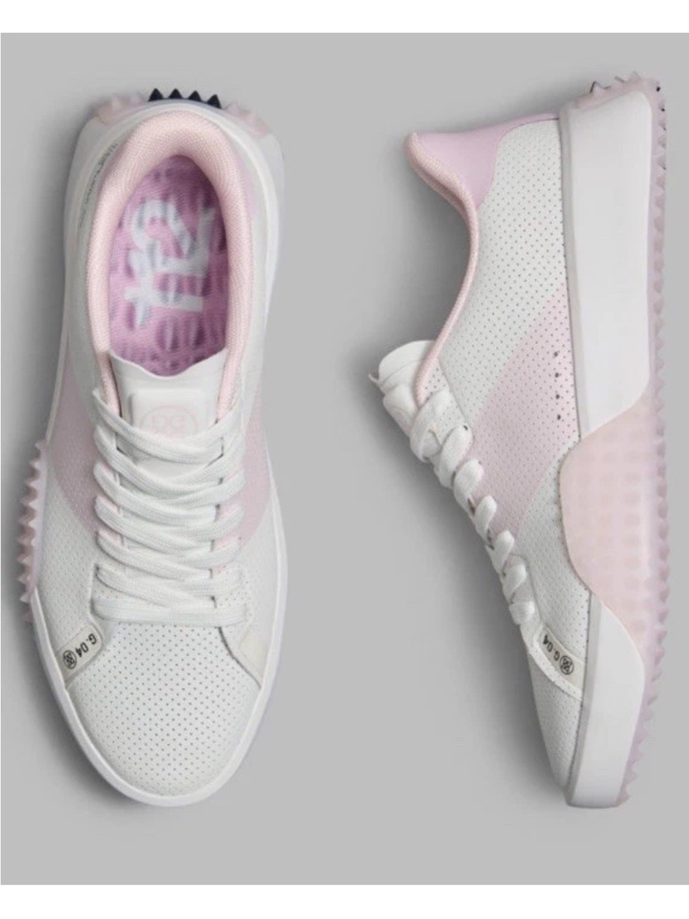 G/FORE Women's Kiltie G.112 Golf Shoes Size 6 Saddle Stripe Pink White